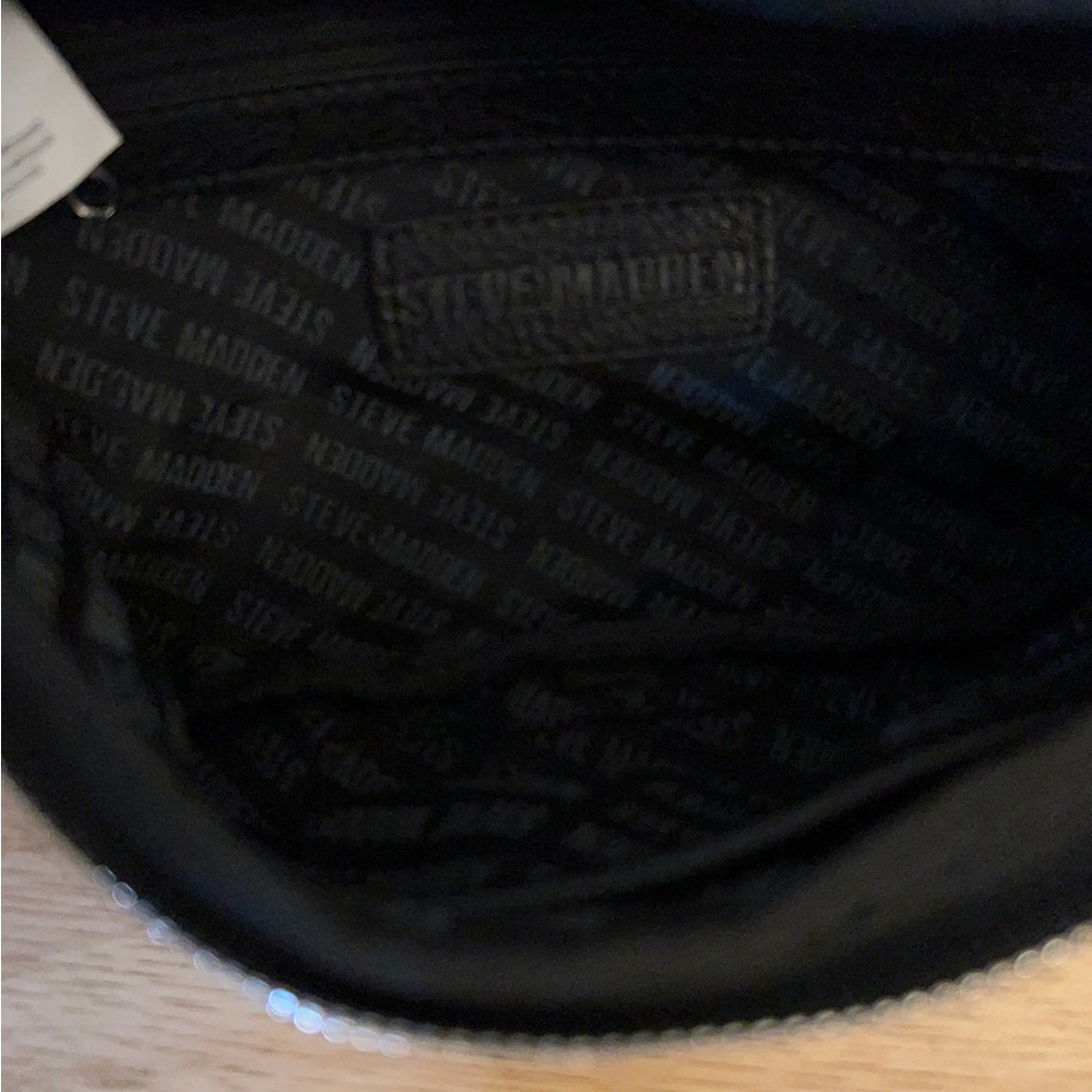 Steve Madden Signature Hip Belt Bag Embossed Black - Picture 10 of 14